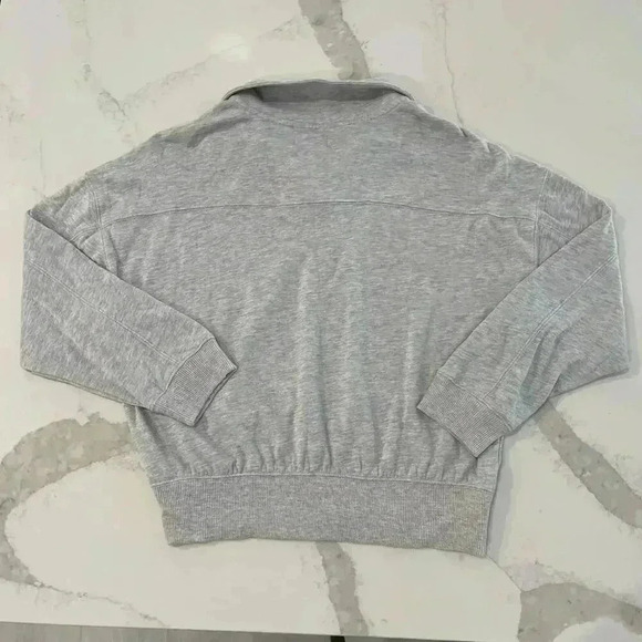 Lou & Grey Signature Soft Half Zip Pullover Sweatshirt Heather Gray Womens Large - Picture 6 of 6